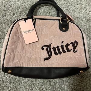 Juicy Couture Pink and Black Satchel